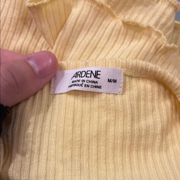 Cream Ribbed Spaghetti Strap Top - Picture 2 of 2